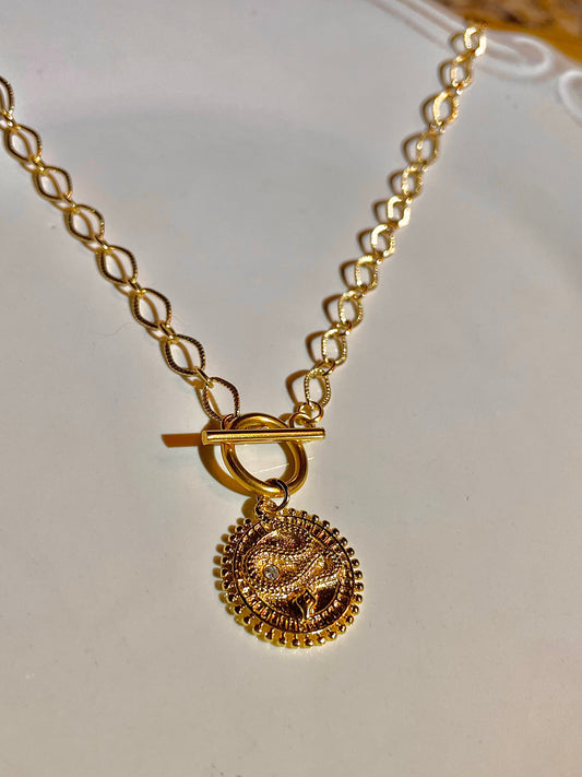 snake medallion necklace