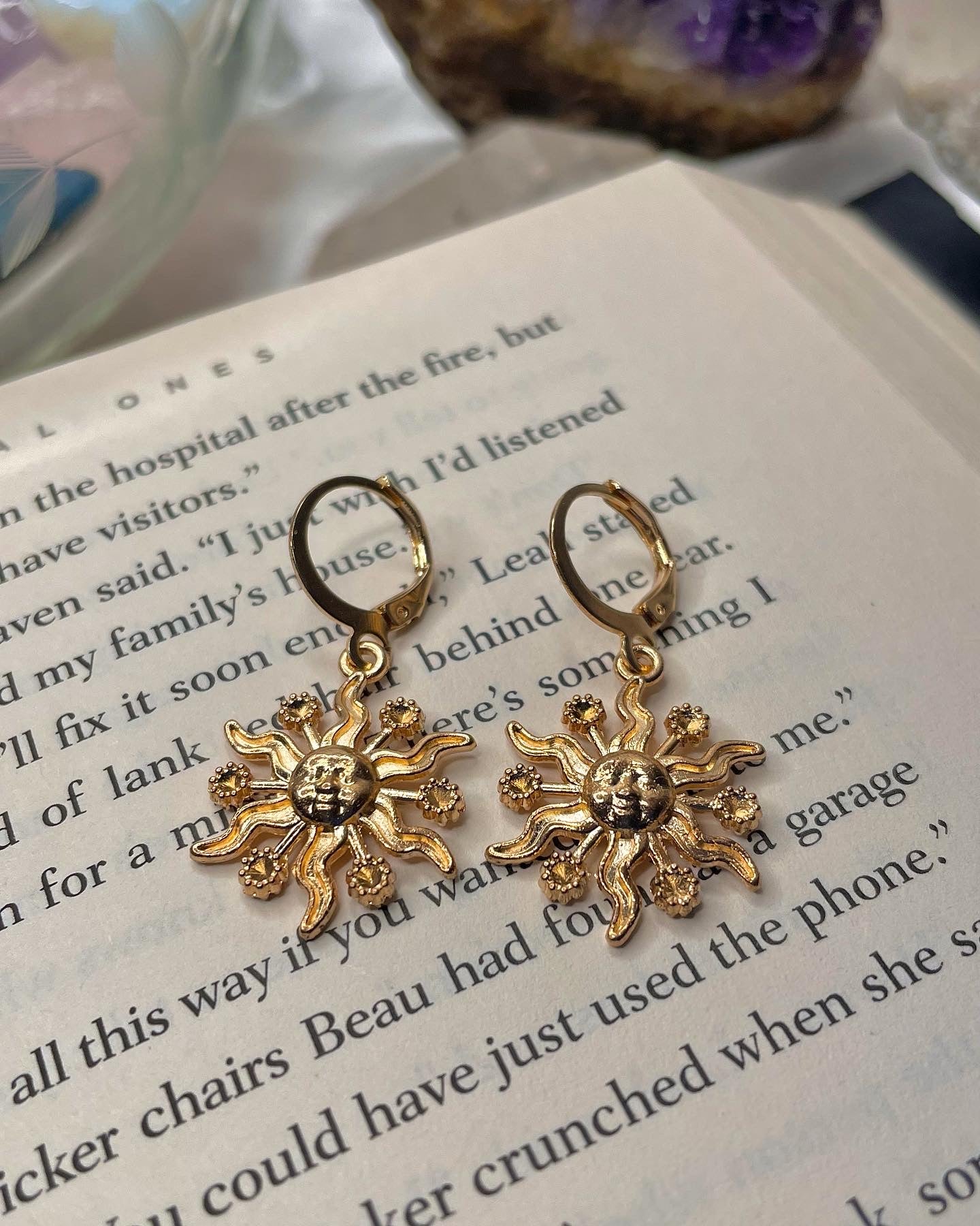 gold sun huggie hoops