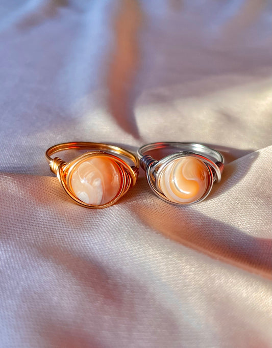 classic mother of pearl ring