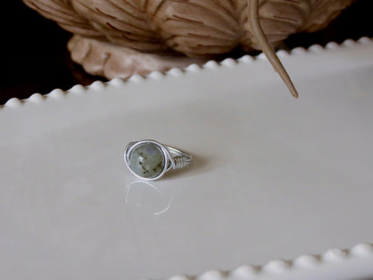 labradorite ring