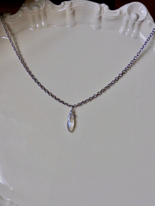 crystalline drop wrap necklace