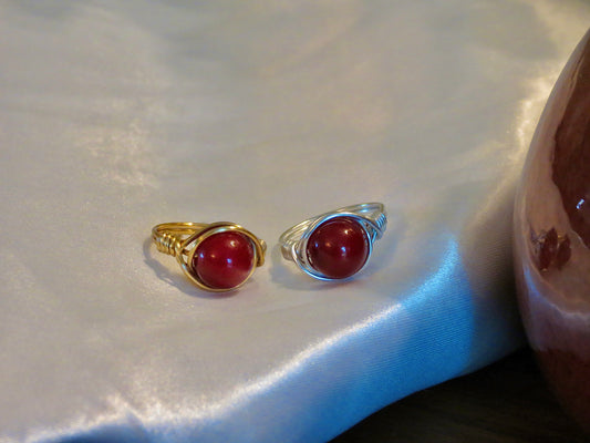 red agate ring