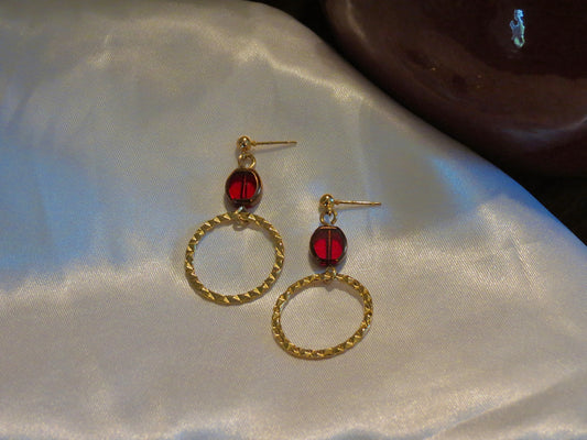 ruby red dangles