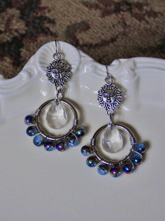 sun blues earrings