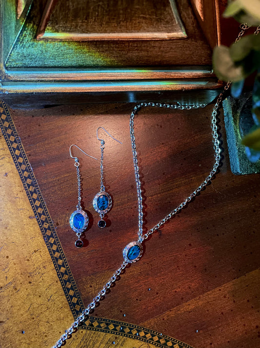 boujee oyster necklace & earrings set